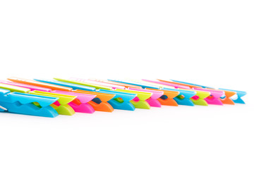 multicolored clothespins