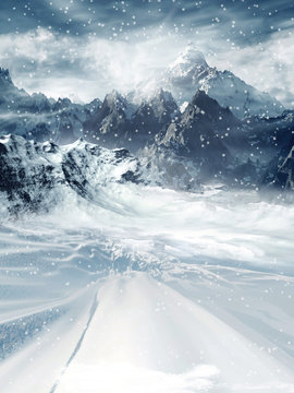 Obraz Zimowy pejzaż