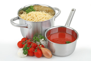 spaghetti et sauce tomate