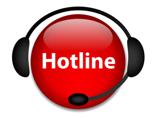 HOTLINE Web Button (customer service contact helpline headset)