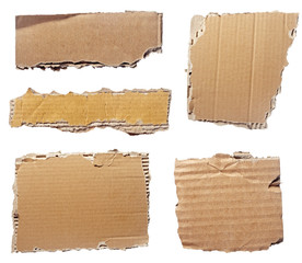 ripped cardboard piece paper note