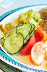 Closeup of healthy salad