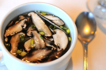 Vegetable and mushroom soup