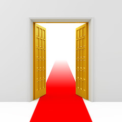 Open golden doors