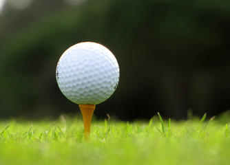 Golfball on tee