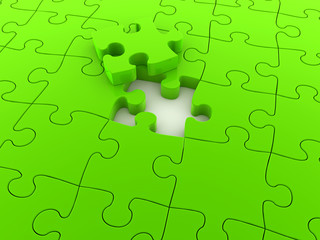 Fototapeta premium Green Puzzle