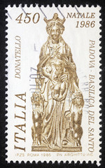 ITALY - CIRCA 1986: A greeting Christmas stamp