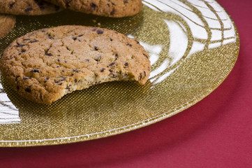 Chocolate cookies on a plate