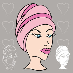 Woman With Towel on Her Head