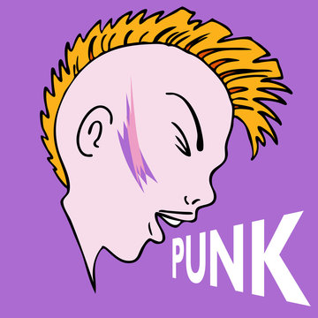Punk Mowhawk Character