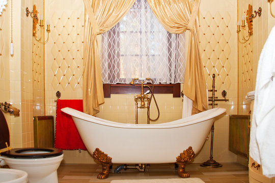 Luxury vintage bathroom interior