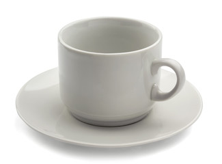 White empty coffee cup