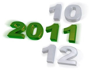 Green 2011 design with grey ten and eleven numbers