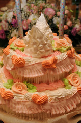 Obraz na płótnie Canvas cake in the birthday