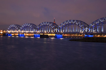 The railway bridge in Riga