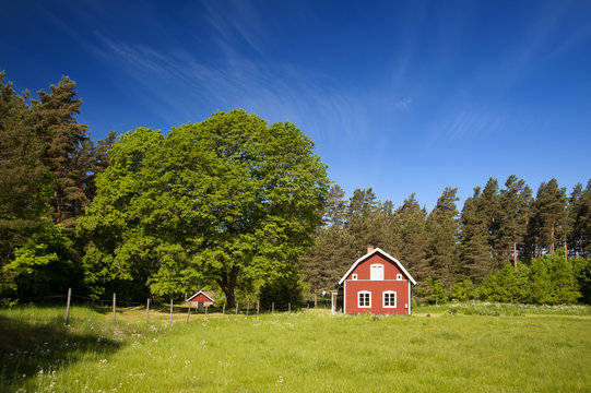 Altes schwedisches Bauernhaus