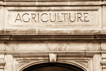 Entrance to the University of Arkansas Agriculture Building