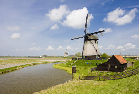 windmills near Alkmaar, Netherlands