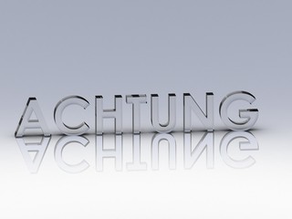 Fototapeta premium Achtung_glas
