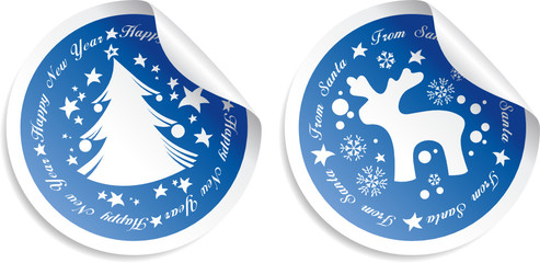 Vector Christmas stickers
