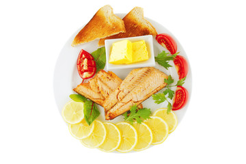 roast salmon and butter