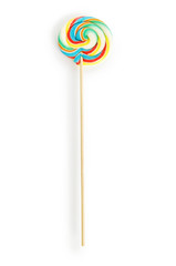 Colourful lollipop isolated on the white background