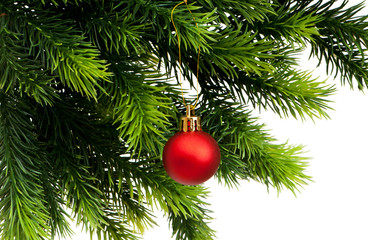 Christmas decoration isolated on the white background