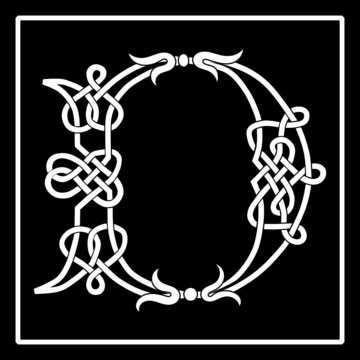 Celtic Knot-work Capital Letter D