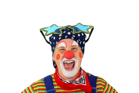 Lachender Clown / freigestellt