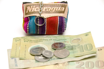 souvenir key chain change purse coins made in Nicaragua