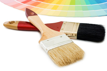 Color guide for selection isolated on white background