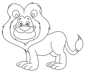 Outlined lion