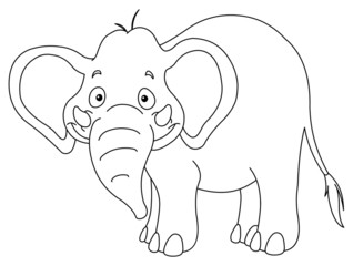 Outlined elephant