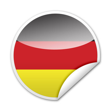 Pegatina bandera Alemania con reborde