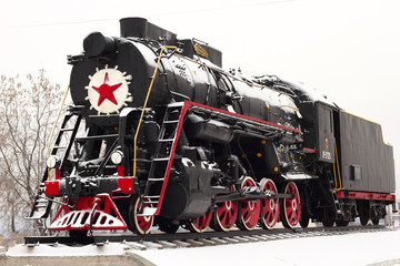 old Soviet locomotive