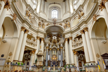 Fototapeta na wymiar Interior of ancient church