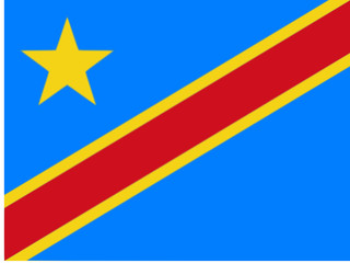Drapeau de la R&eacute;publique D&eacute;mocratique du Congo