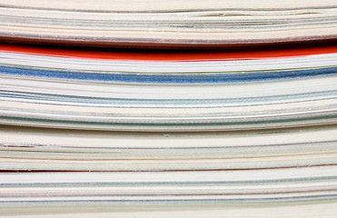 Pile of fresh magazines