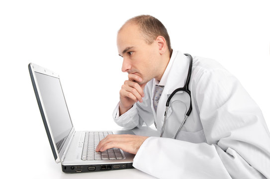 doctor with laptop