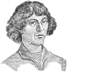 Vector - Nicolaus Copernicus - obrazy, fototapety, plakaty