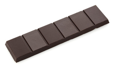 ein riegel dunkle schokolade isoliert
