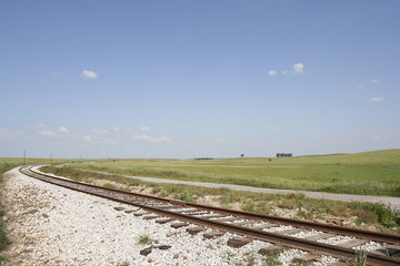 landscape with a railway