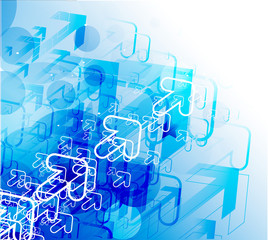 abstract blue wave background