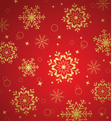 Naklejka na ściany i meble Christmas pattern with snowflakes