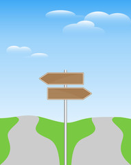 two direction signpost
