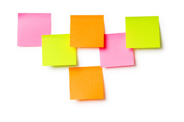 Reminder notes isolated on the white background