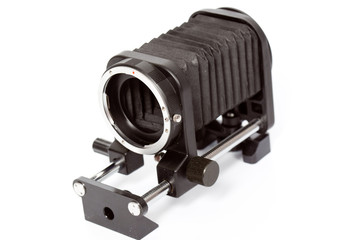 Macro bellows, used in close-up photography