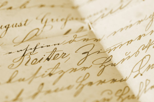 alter Brief in Korrentschrift
