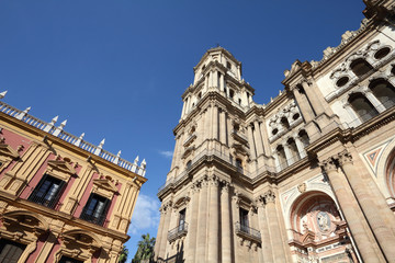 Fototapeta na wymiar Malaga cathedral
