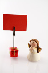 Weihnachtsengel mit Karte